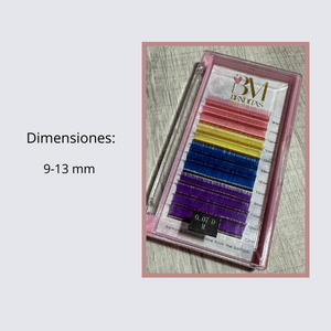 Caja Pestañas De Colores Mixtas